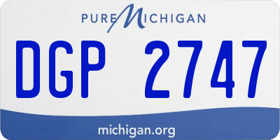 MI license plate DGP2747