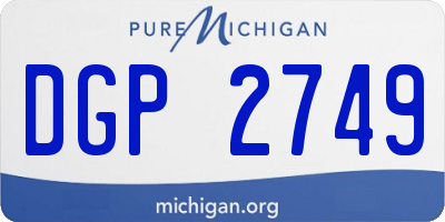 MI license plate DGP2749