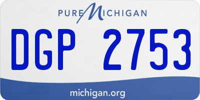 MI license plate DGP2753