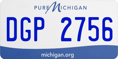 MI license plate DGP2756