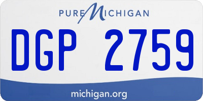 MI license plate DGP2759