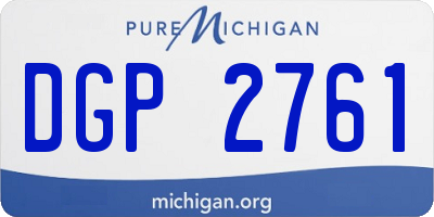 MI license plate DGP2761