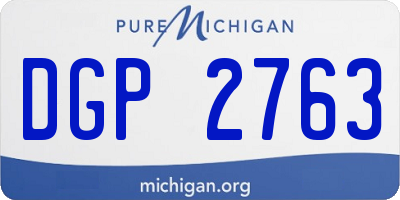 MI license plate DGP2763