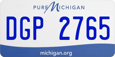 MI license plate DGP2765