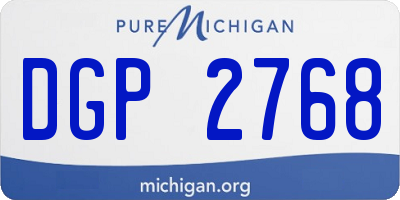 MI license plate DGP2768