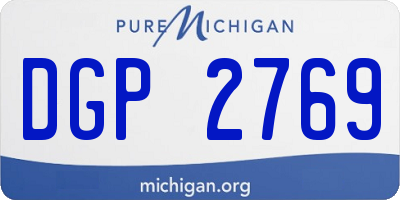 MI license plate DGP2769