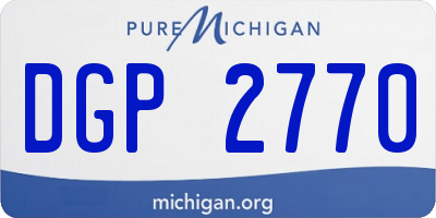 MI license plate DGP2770