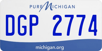 MI license plate DGP2774