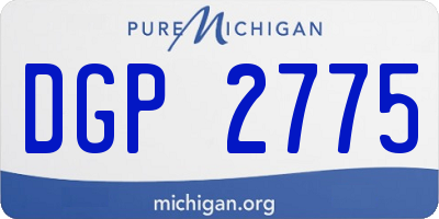 MI license plate DGP2775