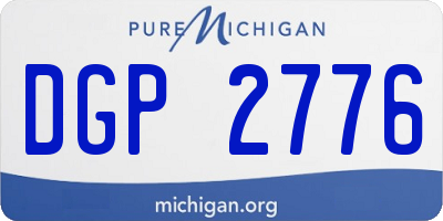 MI license plate DGP2776