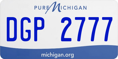 MI license plate DGP2777