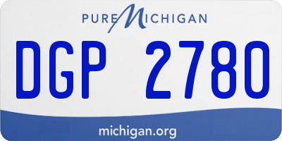MI license plate DGP2780