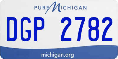MI license plate DGP2782