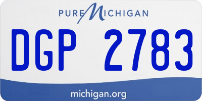 MI license plate DGP2783