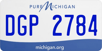 MI license plate DGP2784