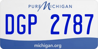 MI license plate DGP2787