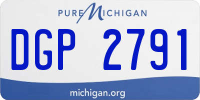 MI license plate DGP2791