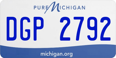 MI license plate DGP2792