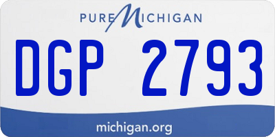 MI license plate DGP2793