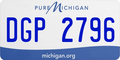 MI license plate DGP2796