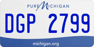 MI license plate DGP2799