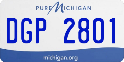 MI license plate DGP2801