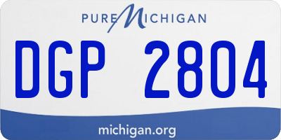 MI license plate DGP2804