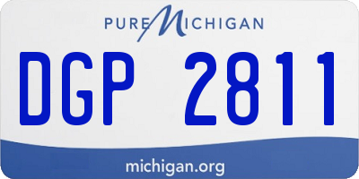 MI license plate DGP2811
