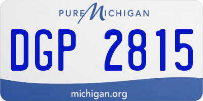 MI license plate DGP2815