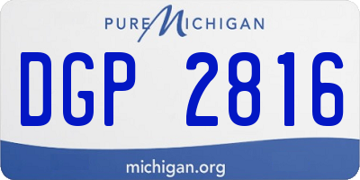 MI license plate DGP2816