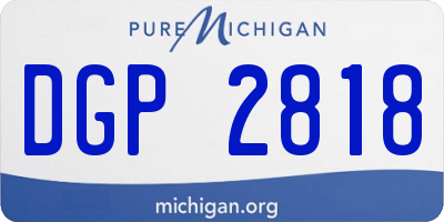 MI license plate DGP2818