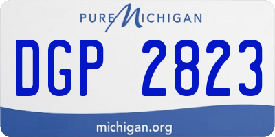 MI license plate DGP2823