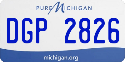 MI license plate DGP2826