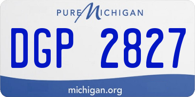 MI license plate DGP2827