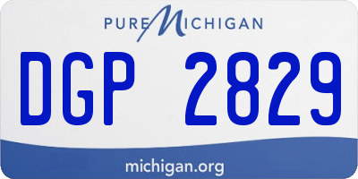 MI license plate DGP2829