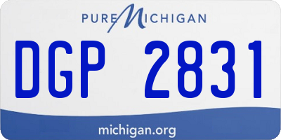 MI license plate DGP2831
