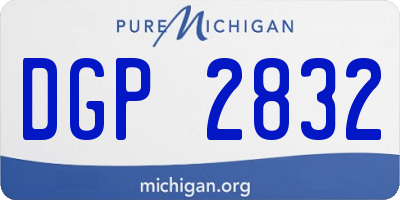 MI license plate DGP2832