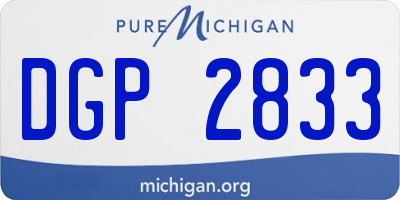 MI license plate DGP2833