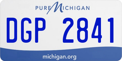 MI license plate DGP2841