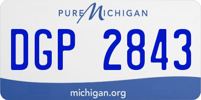 MI license plate DGP2843