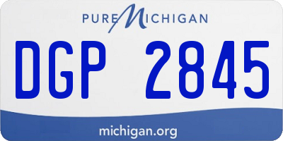 MI license plate DGP2845