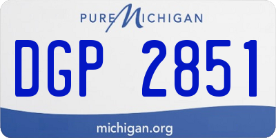 MI license plate DGP2851