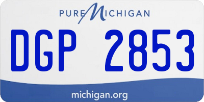 MI license plate DGP2853