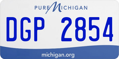 MI license plate DGP2854