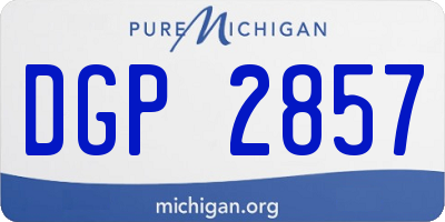 MI license plate DGP2857