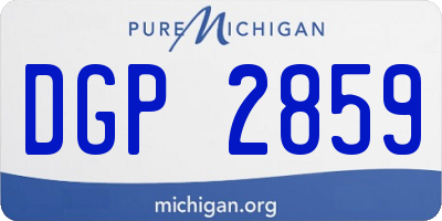 MI license plate DGP2859