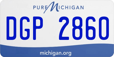 MI license plate DGP2860