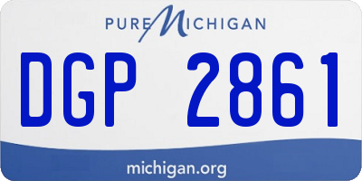 MI license plate DGP2861