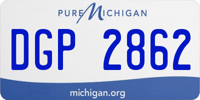 MI license plate DGP2862