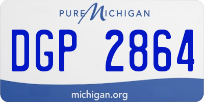 MI license plate DGP2864